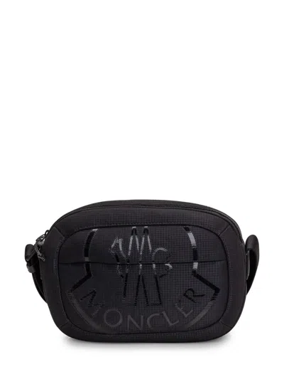 Moncler Logo Shoulder Bag In Black