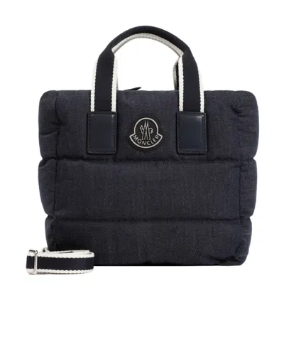 Moncler Logo Patch Caradoc Mini Tote Bag In Black