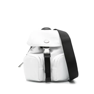 Moncler Logo Shoulder Bag In White