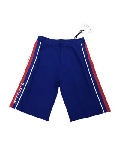 Moncler Logo Side Striped Sweatpants In Blue