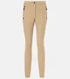 Moncler Logo Ski Pants In Beige