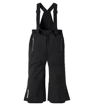 Moncler Kid's Logo-print Ski Trousers In Black