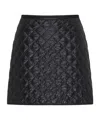 Moncler Quilted Black Skirt With Glossy Finish And Wrap Style In Black