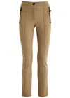Moncler Logo Slim-leg Twill Trousers In Beige