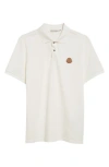 Moncler Ss Polo In Bright White