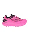 Moncler Grenoble Trailgrip Multicolor Runner Sneakers In Pink