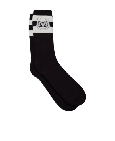 Moncler Logo Socks In Black