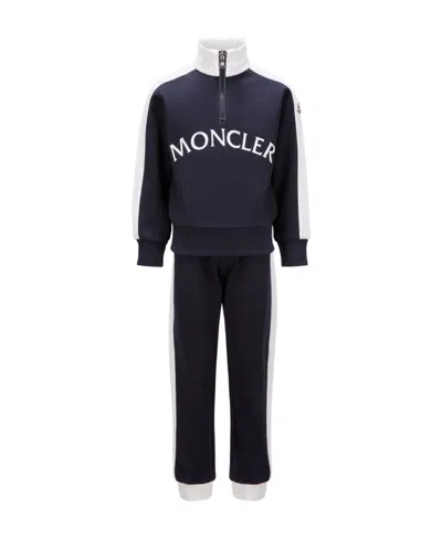Moncler Logo Sportswear Blouse And Trousers Suit In Black