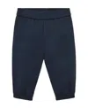 Moncler Logo Sticker Casual Pants In Blue