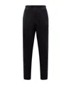 Moncler Logo Sticker Sweatpants In Black