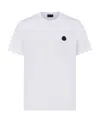 Moncler White Vertical Back Logo Cotton T-shirt In White