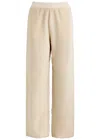 Moncler Logo Straight-leg Fleece Track Pants In Ivory