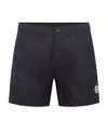 Moncler Logo Straight Shorts In Black