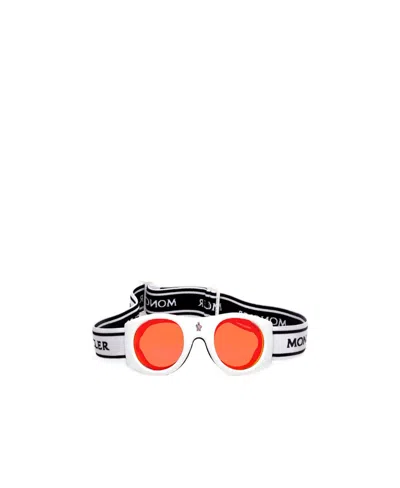 Moncler Logo-strap Sunglasses In White