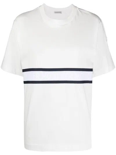 MONCLER LOGO-STRIPE COTTON T-SHIRT