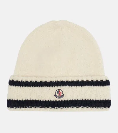 Moncler Logo Striped Wool-blend Beanie