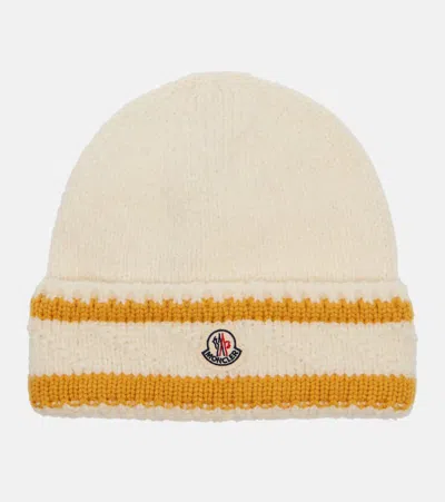 Moncler Logo Striped Wool-blend Beanie