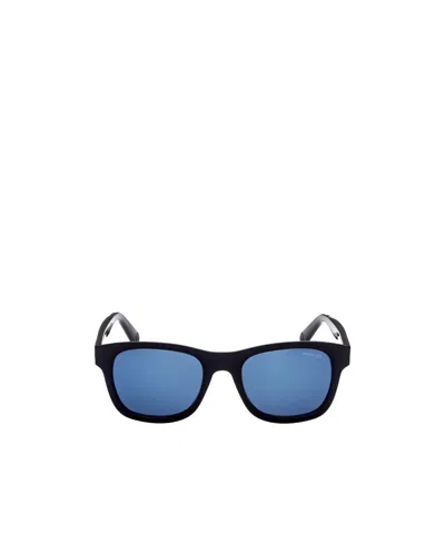 Moncler Logo Sunglasses In Blue