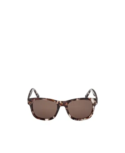 Moncler Logo Sunglasses In Brown