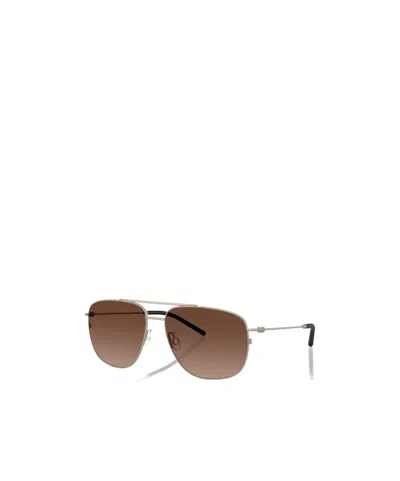 Moncler Logo Sunglasses In Brown