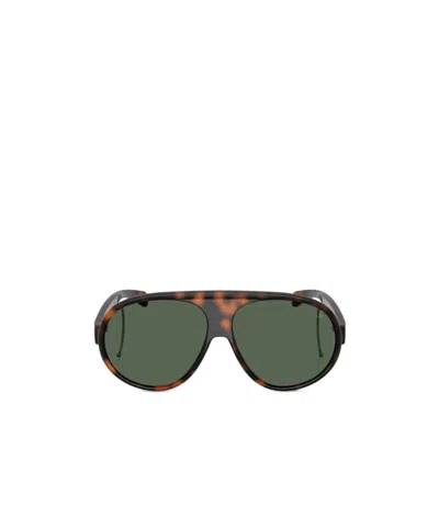 Moncler Logo Sunglasses In Green