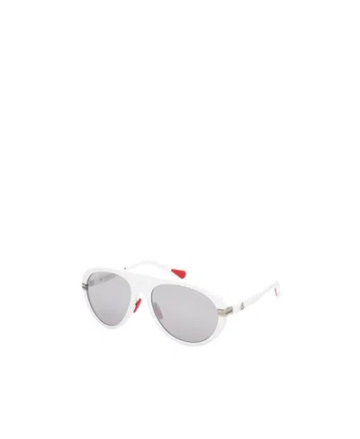Moncler Logo Sunglasses In White