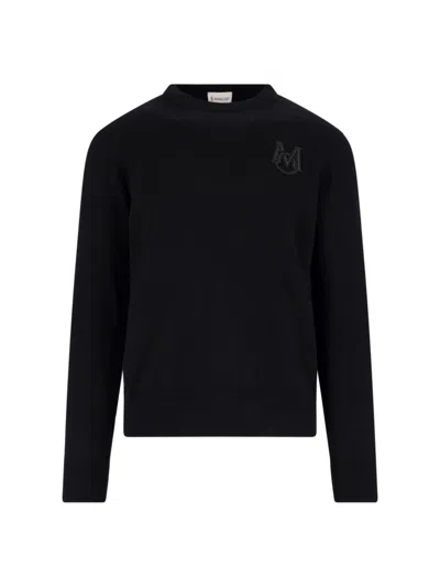 Moncler Logo Sweater In Black