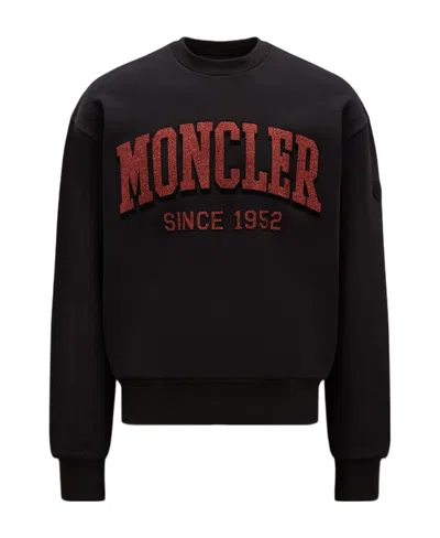 Moncler Logo Sweater In Black