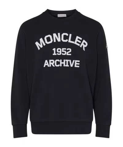 Moncler Logo Sweater In Black