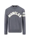 Moncler Logo Sweater In Gray