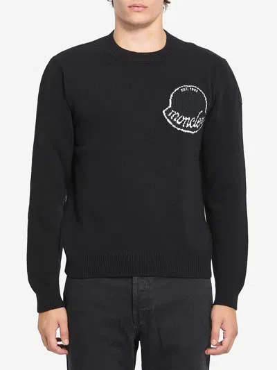 MONCLER LOGO SWEATER IN WOOL