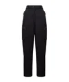 Moncler High Waist Outdoor Activity Trousers In Black