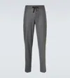 Moncler Logo Patch Drawstring Pants In Grey