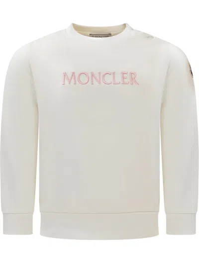 Moncler Babies' Logo Sweatshirt In Bianco