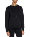 Moncler Rhinestone-embellished Logo Sweatshirt In Black