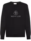Moncler Long-sleeved Cashmere Sweater In Black