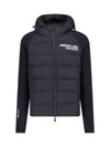 Moncler Polartec Tech Blend Down Zip-up Cardigan In Black  