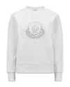 Moncler Logo Cotton-blend Jersey Sweatshirt In Natural