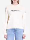 Moncler Women Logo Embroidery Sweatshirt In White