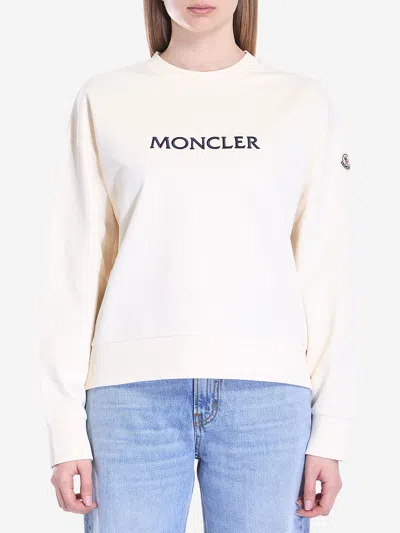Moncler Logo Sweatshirt In White