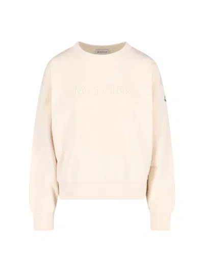Moncler Logo Sweatshirt In White
