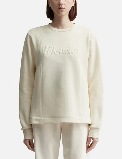 Moncler Logo Sweatshirt In White