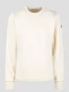 Moncler Embroidered Wool  Cashmere Jumper In White