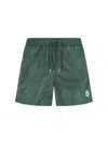 Moncler Swim Boxer Shorts In Green