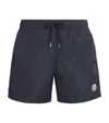 Moncler Swim Shorts With Elastic Waistband And Pockets In Navy