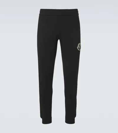 Moncler Logo Swim Trunks In Black