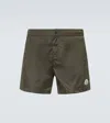 Moncler Khaki Archivio Urban Swim Shorts In Green