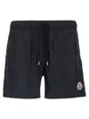 Moncler Crochet Insert Swimsuit Featuring Back Pocket In Black