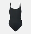Moncler Logo Swimsuit In Black