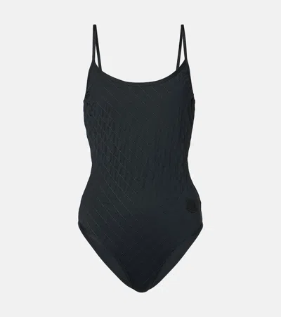 Moncler Logo Swimsuit In Black